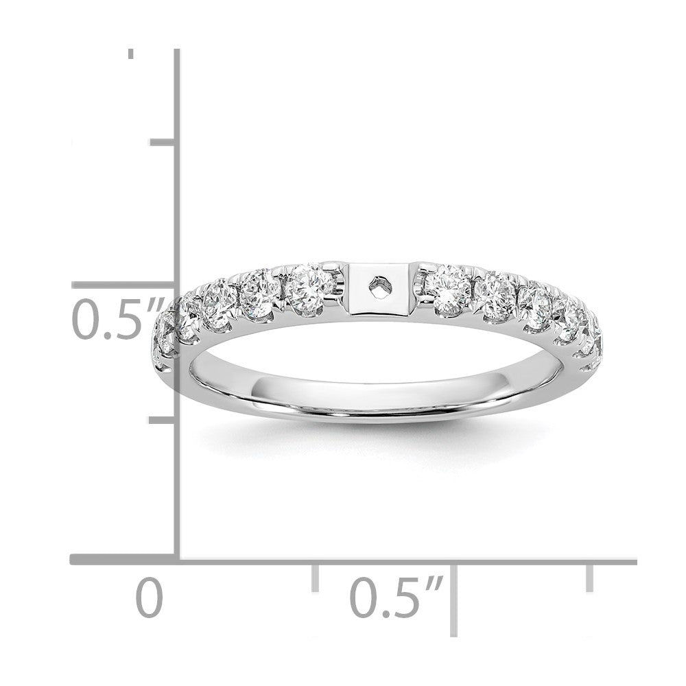 14k White Gold 5/8 carat Lab Grown Diamond VS/SI+ G+ Semi Mount Peg Set Engagement Ring