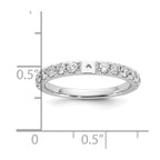 14k White Gold 5/8 carat Lab Grown Diamond VS/SI+ G+ Semi Mount Peg Set Engagement Ring