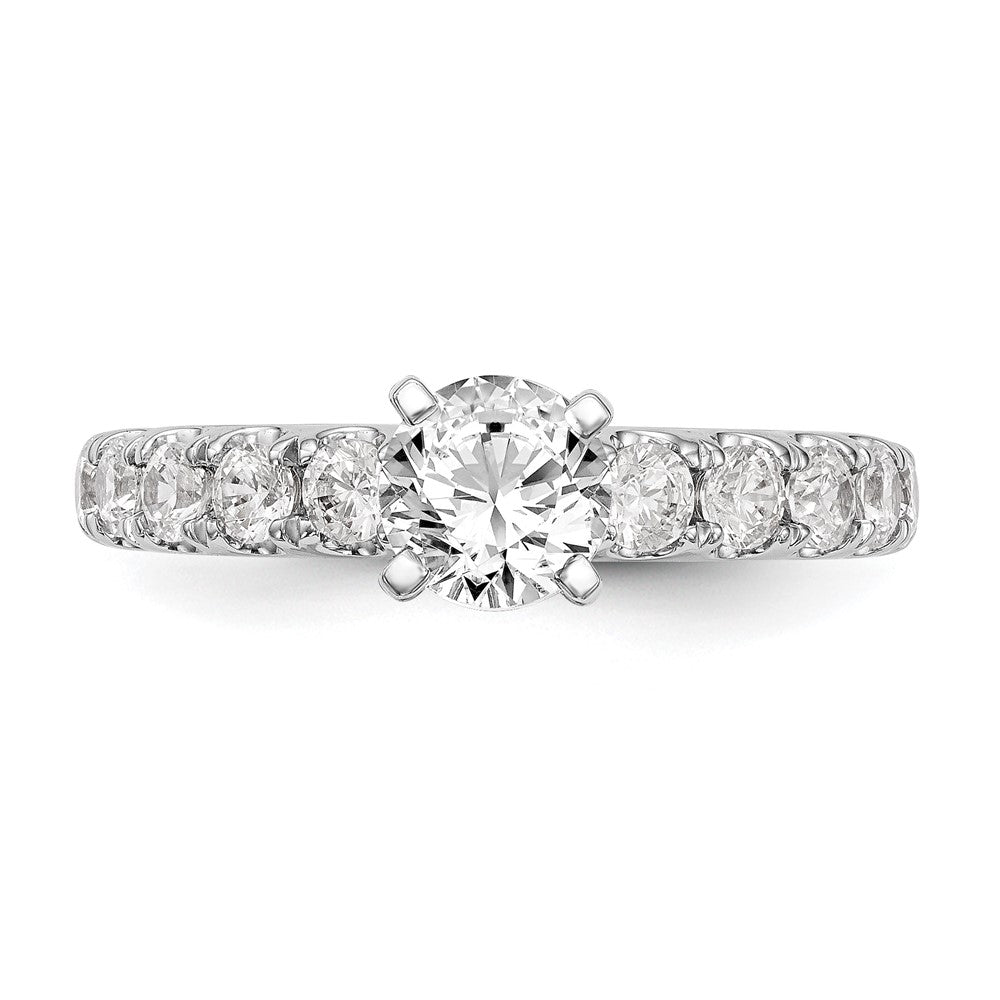 14k White Gold 3/4 carat Lab Grown Diamond VS/SI+ G+ Semi Mount Peg Set Engagement Ring