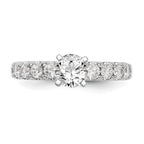 14k White Gold 3/4 carat Lab Grown Diamond VS/SI+ G+ Semi Mount Peg Set Engagement Ring