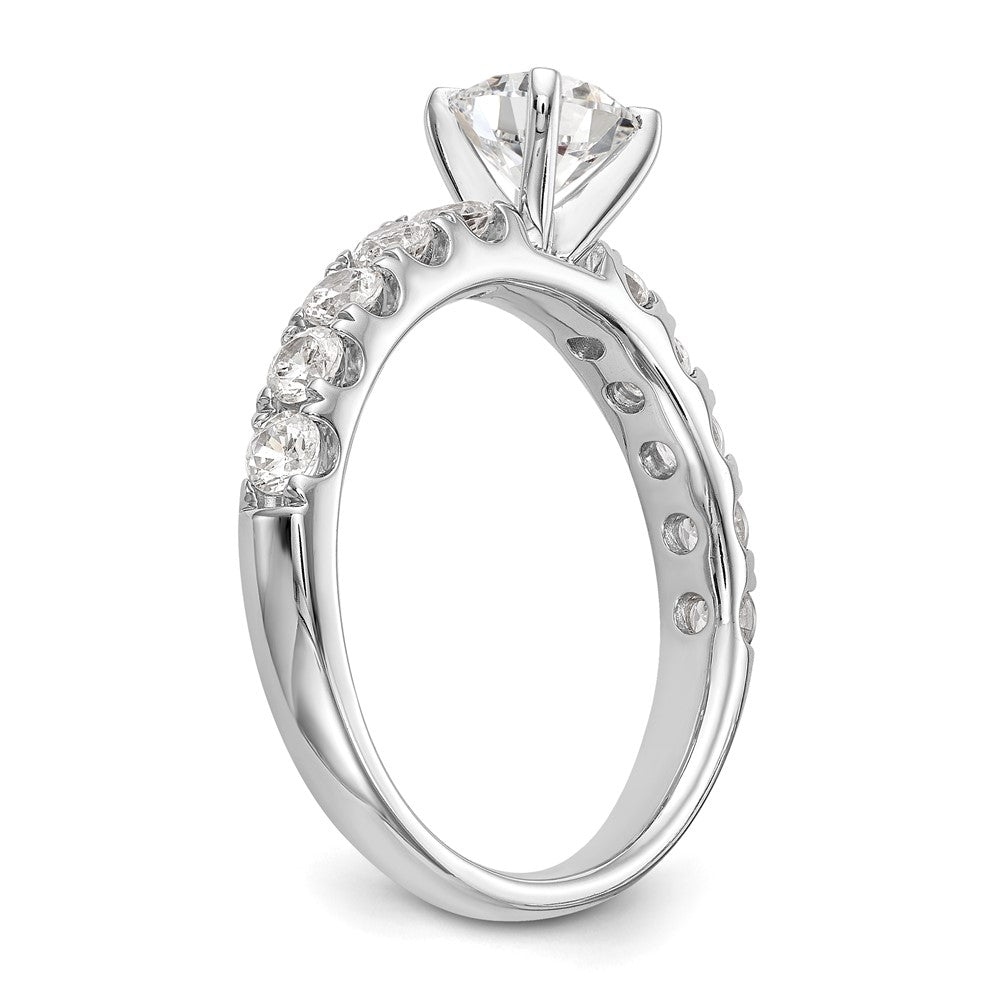 14k White Gold 3/4 carat Lab Grown Diamond VS/SI+ G+ Semi Mount Peg Set Engagement Ring