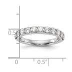 14k White Gold 1 carat Diamond Complete Wedding Band