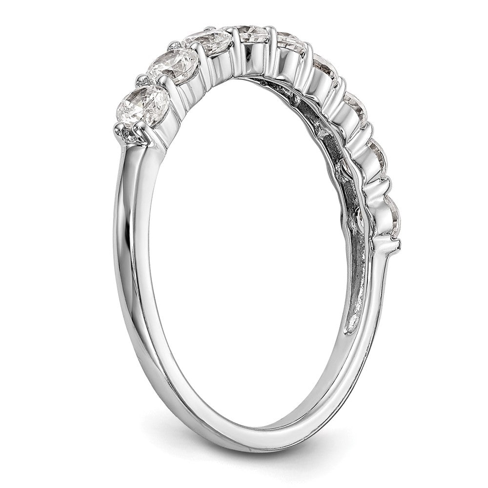 14k White Gold 3/4 carat Lab Grown Diamond VS/SI+ G+ Complete Wedding Band