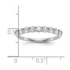 14k White Gold 3/4 carat Diamond Complete Wedding Band