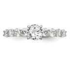14k White Gold 3/4 carat Lab Grown Diamond VS/SI+ G+ Semi Mount Peg Set Engagement Ring