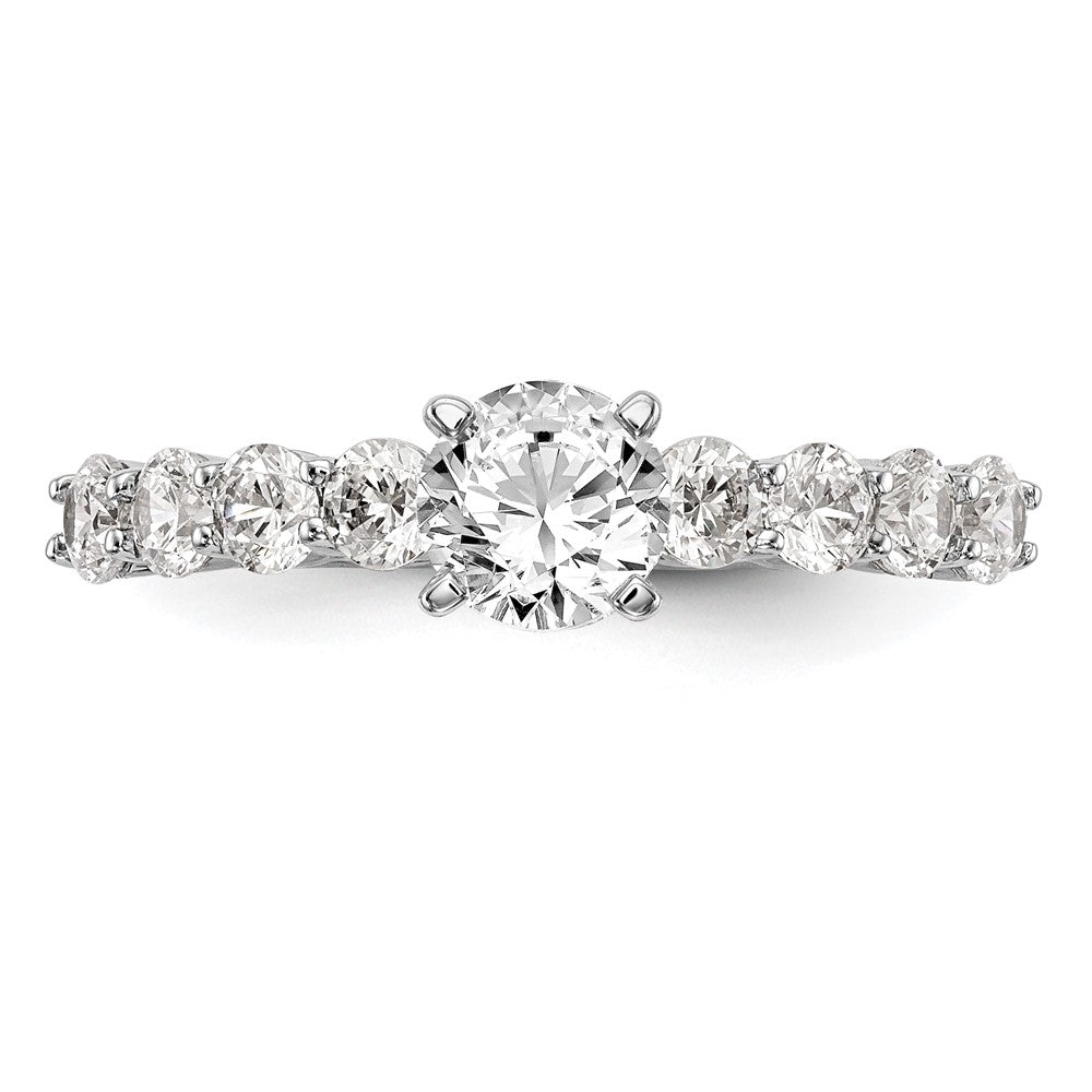 14k White Gold 3/4 carat Lab Grown Diamond VS/SI+ G+ Semi Mount Peg Set Engagement Ring