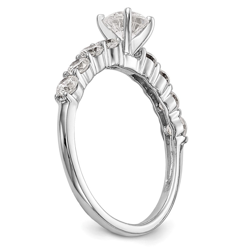 14k White Gold 3/4 carat Lab Grown Diamond VS/SI+ G+ Semi Mount Peg Set Engagement Ring