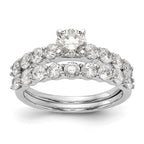 14k White Gold 3/4 carat Lab Grown Diamond VS/SI+ G+ Semi Mount Peg Set Engagement Ring