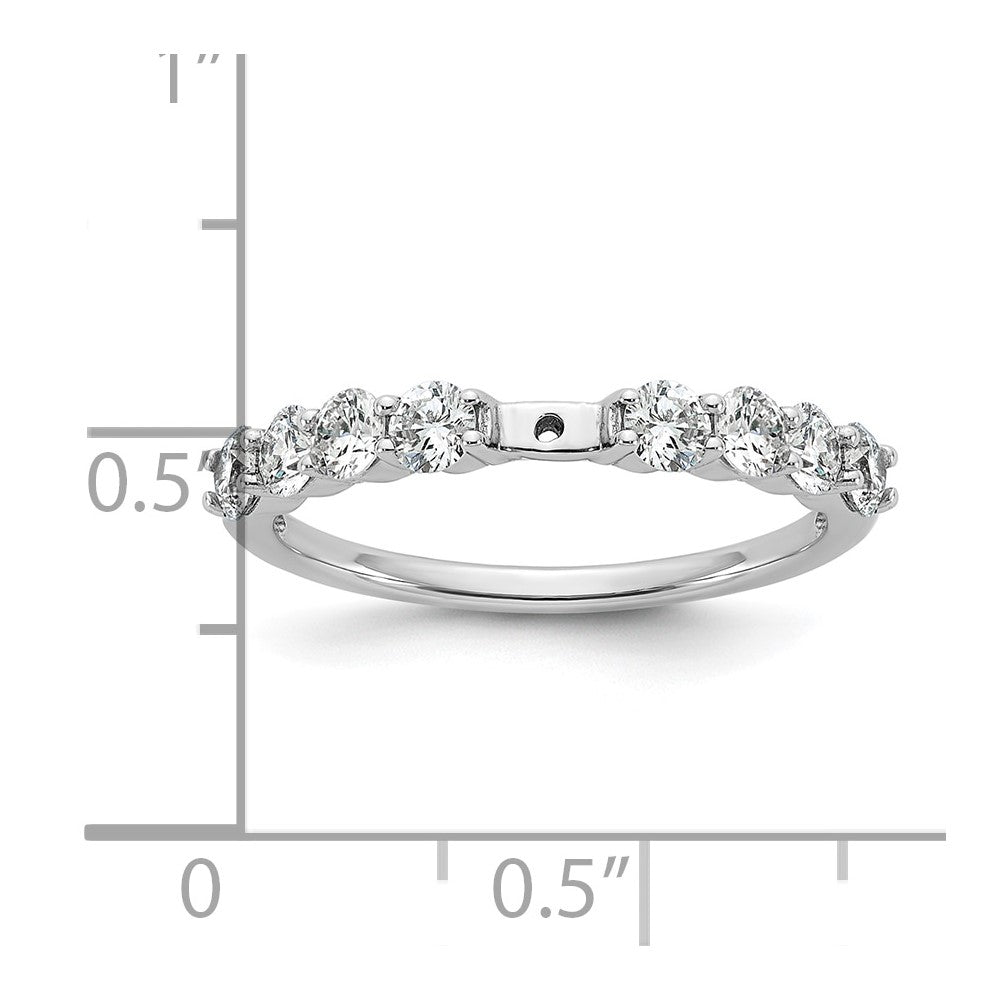 14k White Gold 3/4 carat Lab Grown Diamond VS/SI+ G+ Semi Mount Peg Set Engagement Ring
