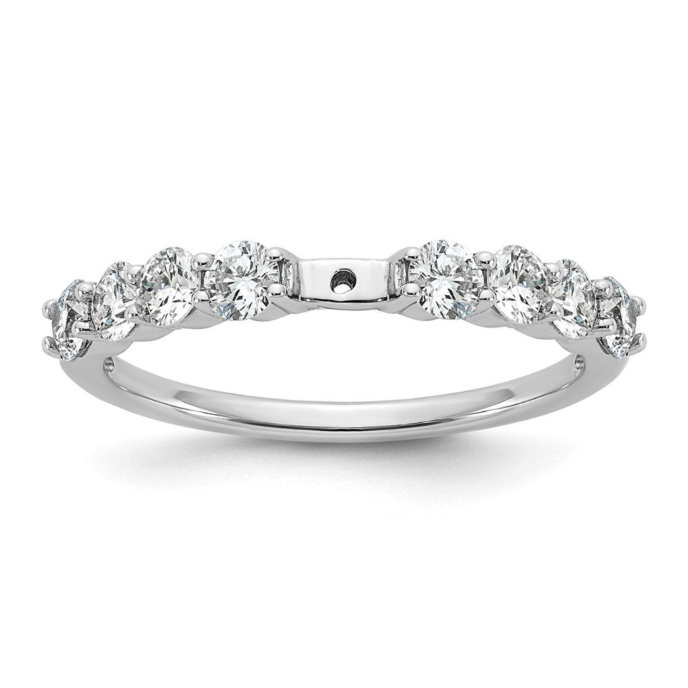 14k White Gold 3/4 carat Lab Grown Diamond VS/SI+ G+ Semi Mount Peg Set Engagement Ring