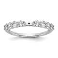 14k White Gold 3/4 carat Lab Grown Diamond VS/SI+ G+ Semi Mount Peg Set Engagement Ring