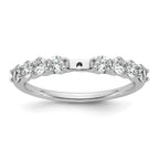 14k White Gold 3/4 carat Lab Grown Diamond VS/SI+ G+ Semi Mount Peg Set Engagement Ring