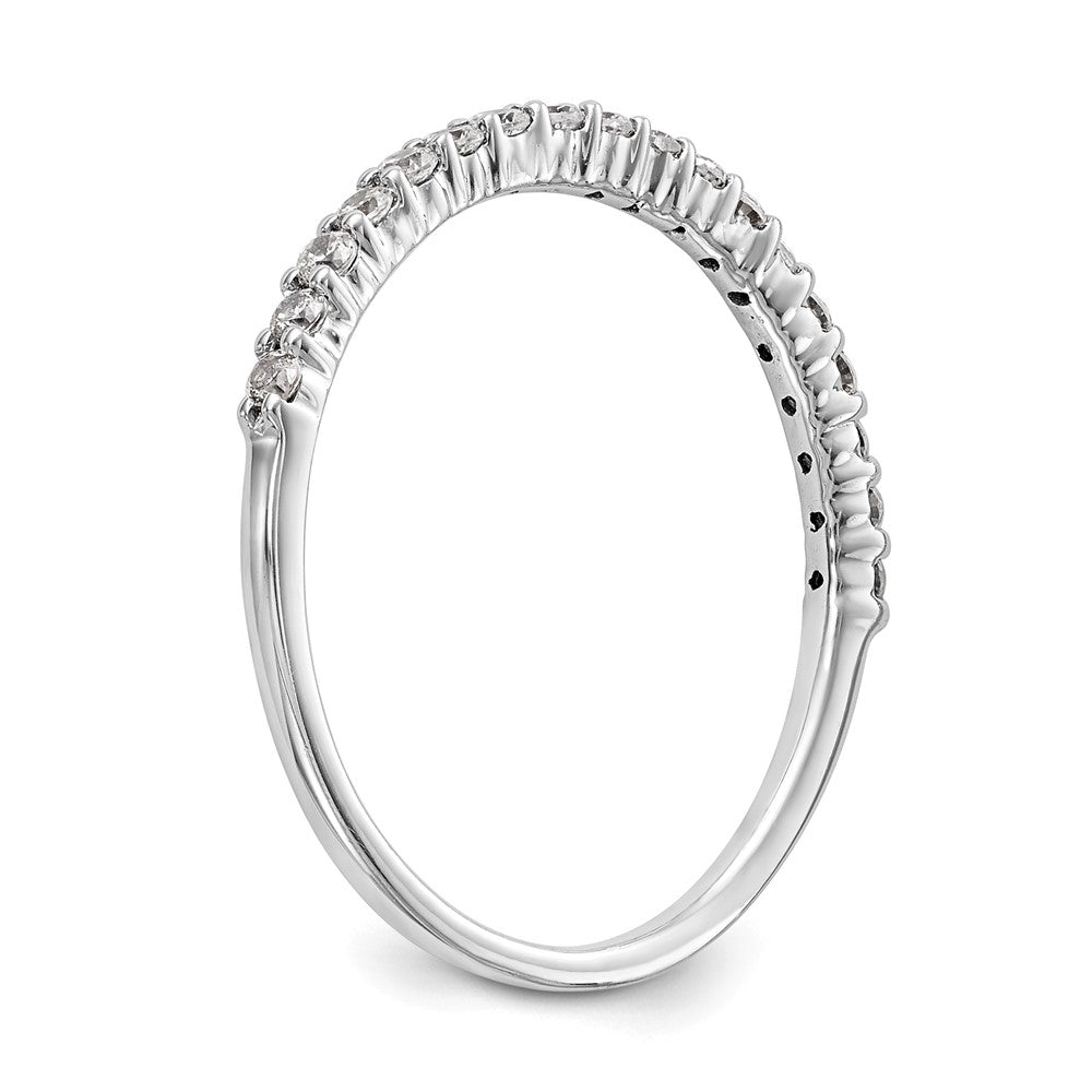 14k White Gold 1/4 carat Diamond Complete Wedding Band