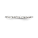 14k White Gold 1/4 carat Diamond Complete Wedding Band