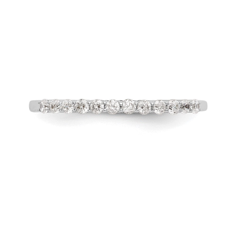 14k White Gold 1/4 carat Diamond Complete Wedding Band