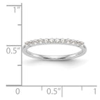 14k White Gold 1/4 carat Diamond Complete Wedding Band