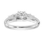 14k White Gold 1/2 carat Diamond Complete Wedding Band