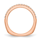 True Origin 14K Rose Gold 3/8 carat Lab Grown Diamond VS+ F+ Complete Wedding Band