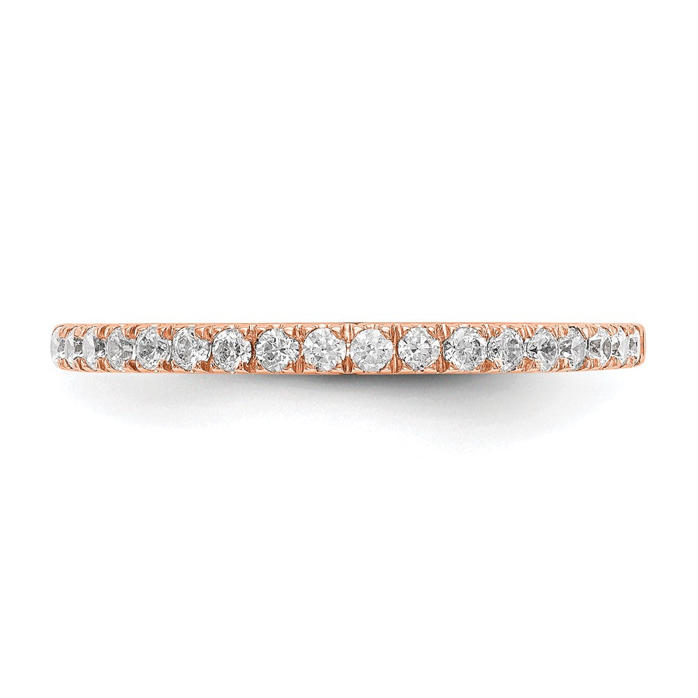 True Origin 14K Rose Gold 3/8 carat Lab Grown Diamond VS+ F+ Complete Wedding Band