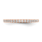 True Origin 14K Rose Gold 3/8 carat Lab Grown Diamond VS+ F+ Complete Wedding Band