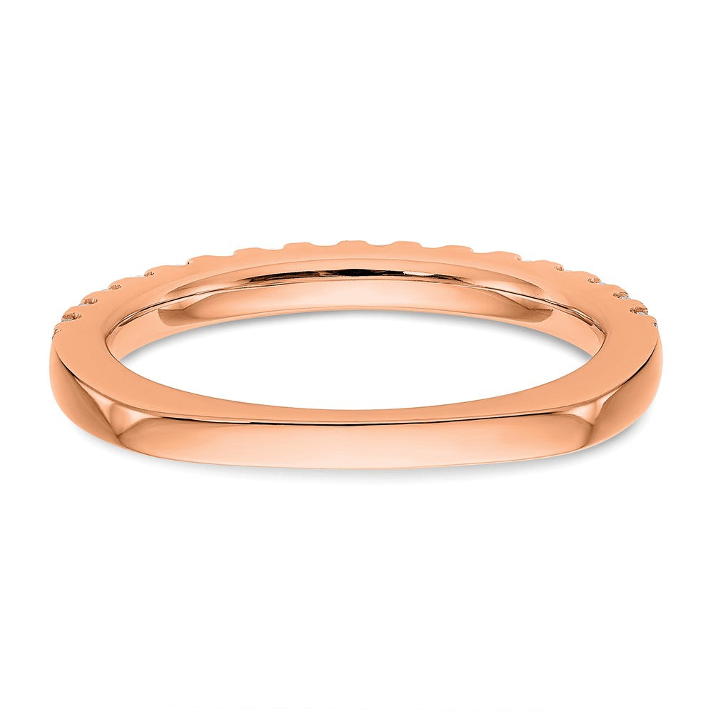 True Origin 14K Rose Gold 3/8 carat Lab Grown Diamond VS+ F+ Complete Wedding Band
