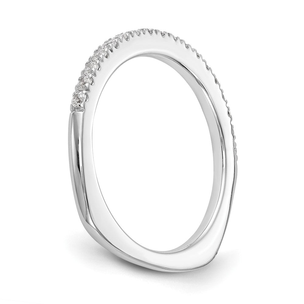 True Origin 14K White Gold 3/8 carat Lab Grown Diamond VS+ F+ Complete Wedding Band