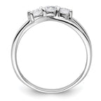 14K White Gold 3-Stone Diamond Engagement Ring