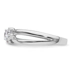 14K White Gold 3-Stone Diamond Engagement Ring