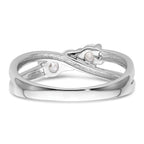 14K White Gold 3-Stone Diamond Engagement Ring
