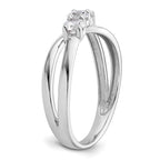 14K White Gold 3-Stone Diamond Engagement Ring