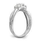 14K White Gold 3-Stone Diamond Engagement Ring