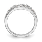 14K White Gold Diamond Wedding Band