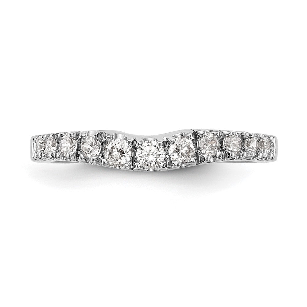 14K White Gold Diamond Wedding Band