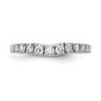 14K White Gold Diamond Wedding Band