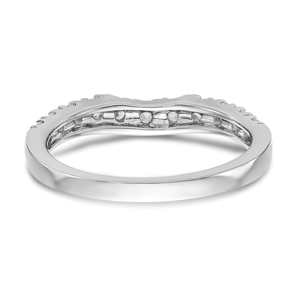 14K White Gold Diamond Wedding Band