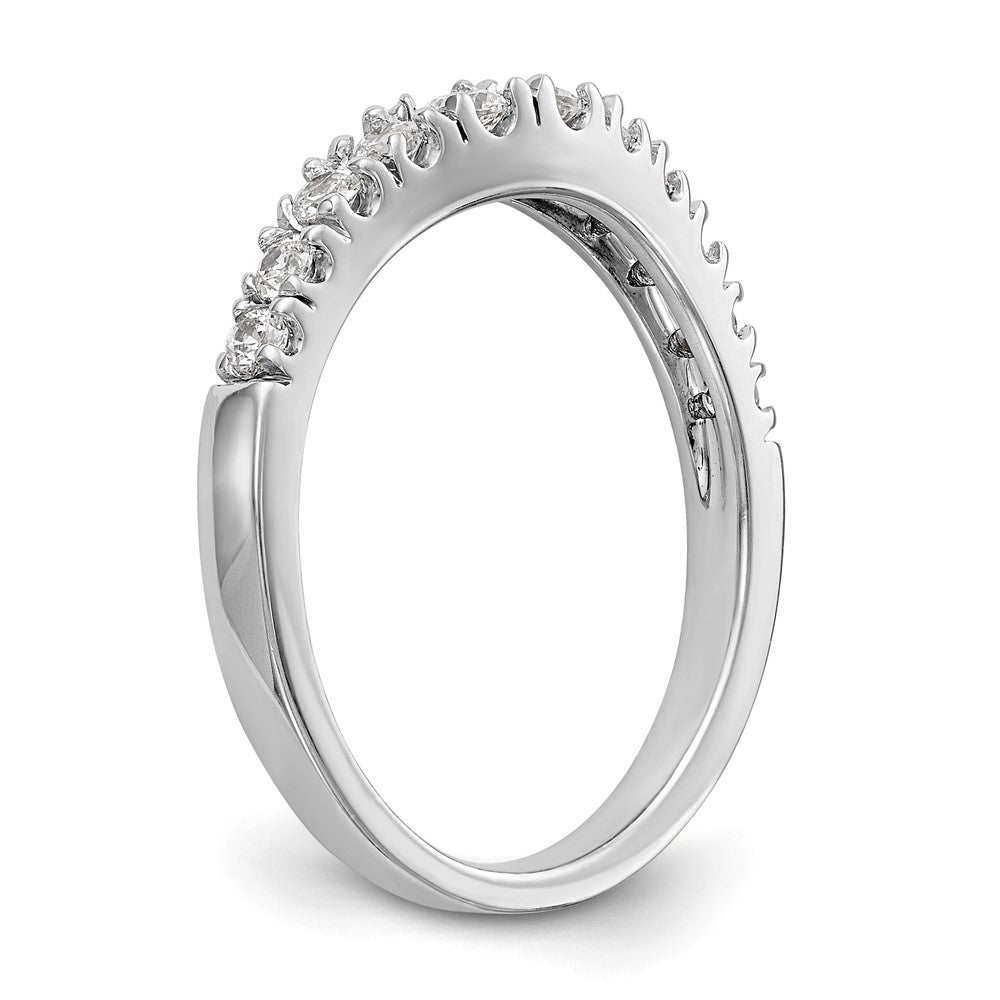 14K White Gold Diamond Wedding Band