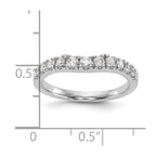 14K White Gold Diamond Wedding Band