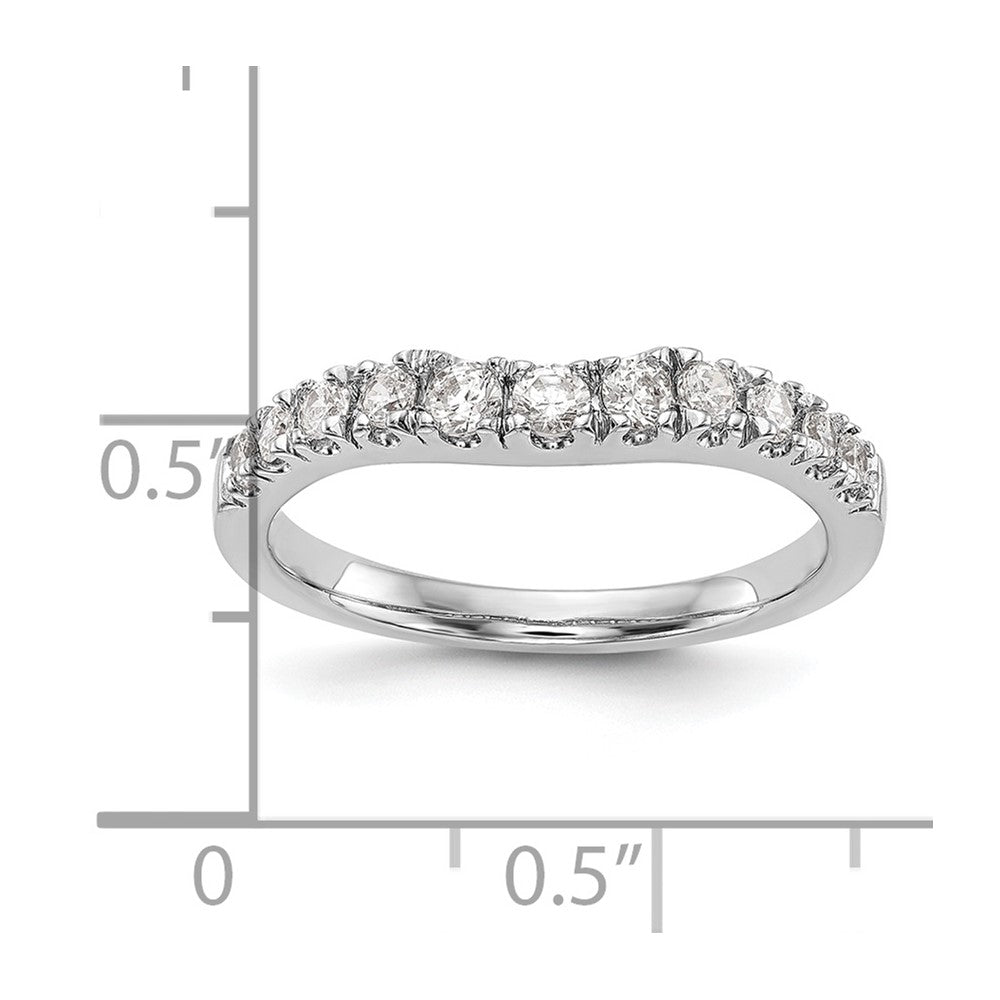 14K White Gold Diamond Wedding Band