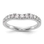 14K White Gold Diamond Wedding Band