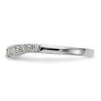 14K White Gold 1/3 carat Diamond Contoured Complete Wedding Band