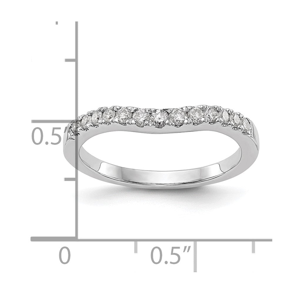 14k White Gold 1/3 carat Lab Grown Diamond VS/SI+ G+ Complete Wedding Band
