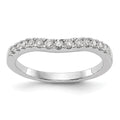 14k White Gold 1/3 carat Lab Grown Diamond VS/SI+ G+ Complete Wedding Band