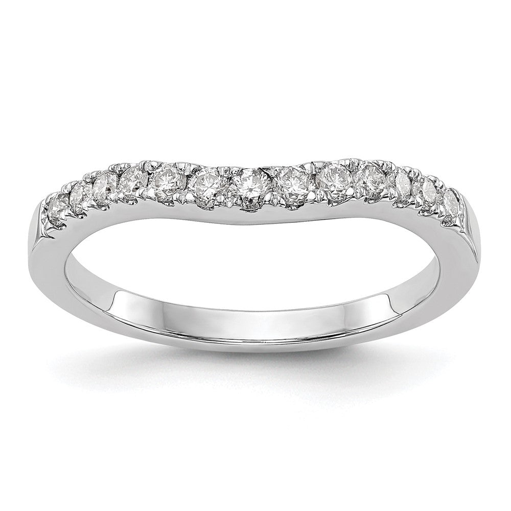 14k White Gold 1/3 carat Lab Grown Diamond VS/SI+ G+ Complete Wedding Band