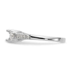 14k White Gold 1 1/5 carat Lab Grown Diamond VS/SI+ G+ Complete Three Stone Engagement Ring