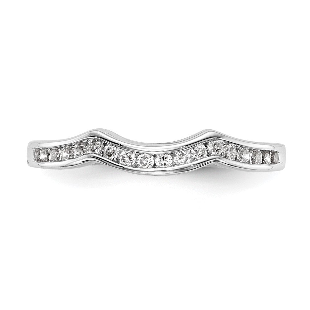 14k White Gold 1/5 carat Lab Grown Diamond VS/SI+ G+ Complete Wedding Band
