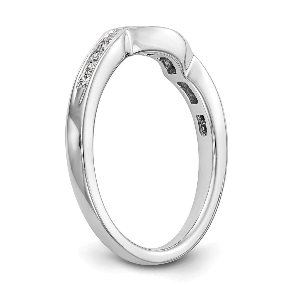 14k White Gold 1/5 carat Lab Grown Diamond VS/SI+ G+ Complete Wedding Band