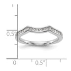 14k White Gold 1/5 carat Lab Grown Diamond VS/SI+ G+ Complete Wedding Band