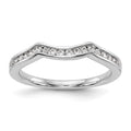 14k White Gold 1/5 carat Lab Grown Diamond VS/SI+ G+ Complete Wedding Band