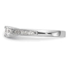 14k White Gold 5/8 carat Lab Grown Diamond VS/SI+ G+ Complete Three Stone Engagement Ring