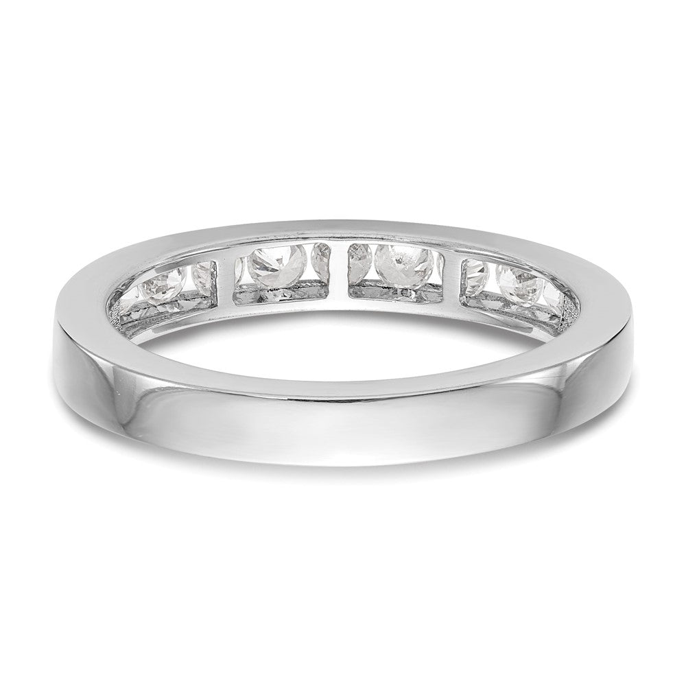 14k White Gold 1/2 carat Lab Grown Diamond VS/SI+ G+ Complete Wedding Band